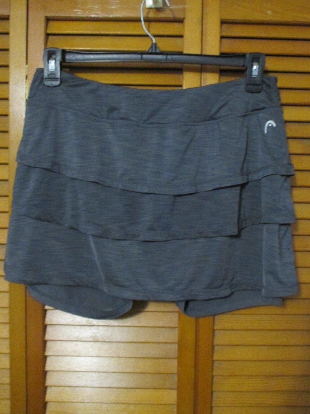 Head charcoal gray skort activewear casual stretchy size L/XL